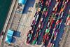 Port, shipping containers