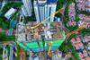 Aerial view of city buildings in Petaling Jaya, Selangor, Malaysia