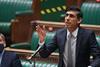 Chancellor, Rishi Sunak in the House of Commons