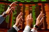 stock exchange hands in the air rs
