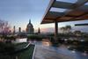 Rooftop terrace at 10 Gresham Street in the City of London