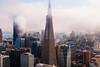 Aerial view of San Francisco's skyline featuring the Transamerica Pyramid