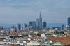 wide angle milan skyline from duomo roof