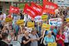 Public protests in Berlin against resi rental hikes