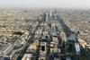 Aerial view of Riyadh City skyline in Saudi Arabia