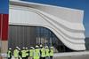 mock up of the undulating facade of mall of the netherlands