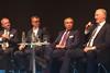 let s talk logistics panel l r at expo real 2017 ben bannatyne president of prologis europe robert d