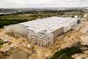Logistics warehouse under construction