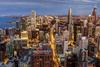 chicago skyline viewed from john hancock center