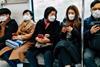 Face masks on the metro