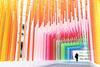 Colourful installation by French architect Emmanuelle Moureaux at Takanawa Gateway City - shutterstock