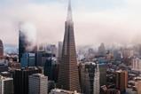 Aerial view of San Francisco's skyline featuring the Transamerica Pyramid