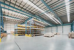 Generated image of a warehouse