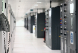 data is stored in a large, air conditioned room known as a data centre
