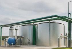 Generated image of a biomethane production facility