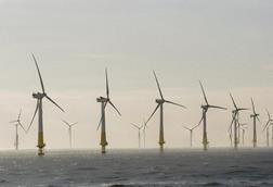 Generated image of an offshore wind farm