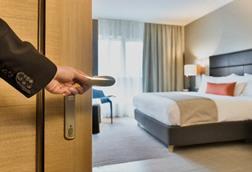 Generated image of a hotel room