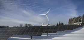 Solar panels with windmill