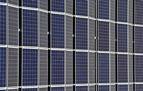 Closeup shot of solar panel