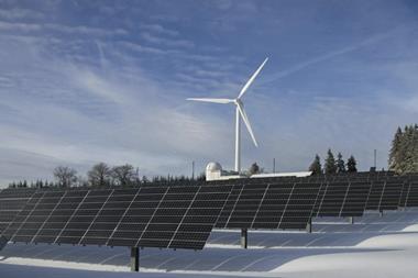 Solar panels with windmill