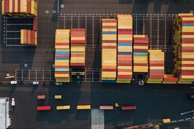 Cargo port, containers