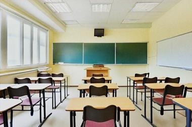 Generated image of a school