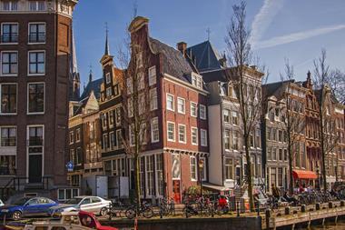 Canal houses in Amsterdam, Netherlands