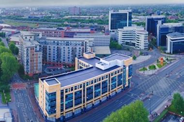 Metro Manchester office building, located in the Salford Quays Media City business area