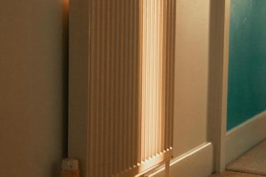 A wall-mounted radiator