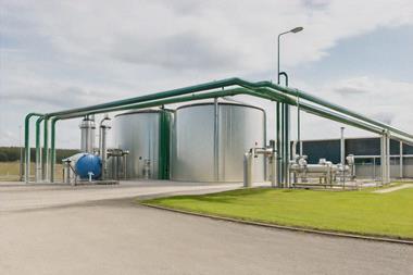 Generated image of a biomethane production facility