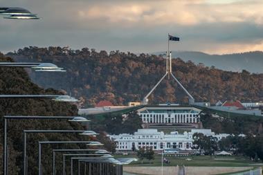 The parliament houses in Canberra, Australia