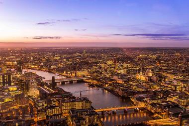 London aerial shot