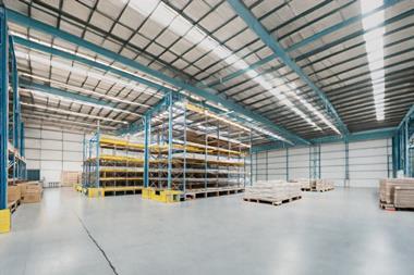 Generated image of a warehouse