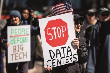Ant-data centre protesters - Photo- Jim Lo Scalzo, EPA, Shutterstock