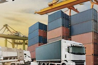 Generated image of an import and export logistics