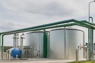 Generated image of a biomethane production facility