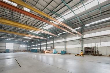 Generated image of a warehouse