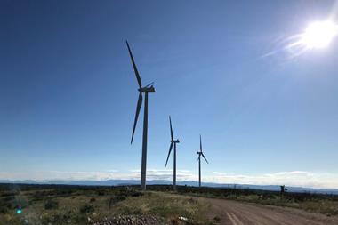 The Artigues et Ollières wind farm in the Provence-Alpes-Cote d’Azur region of France