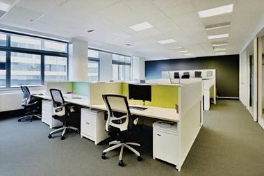 Generated image of an office