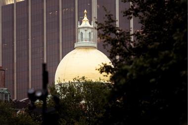 Dome of Massachusetts State House, Boston, US