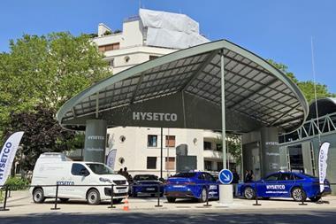 HysetCo hydrogen vehicle station in Porte de Saint-Cloud, Paris