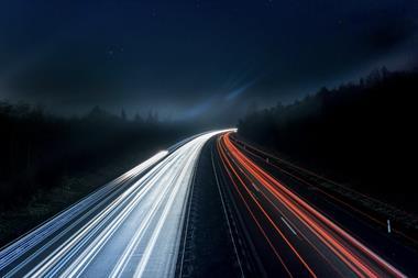 Highway at night