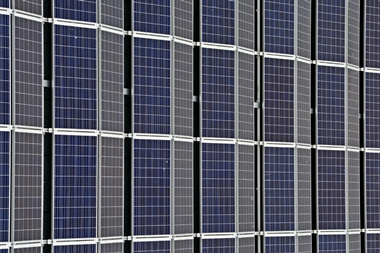 Closeup shot of solar panel