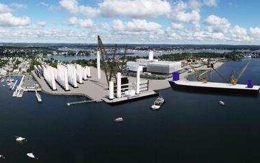 Crowley rendering of Salem Offshore Wind Terminal