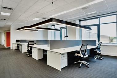 Generated image of an office