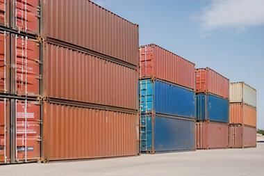 Generated image of shipping containers