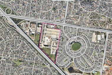 Aerial view of site at 522-550 Wellington Road, Mulgrave