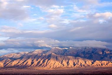 The Sandia Mountains east of Albuquerque, New Mexico