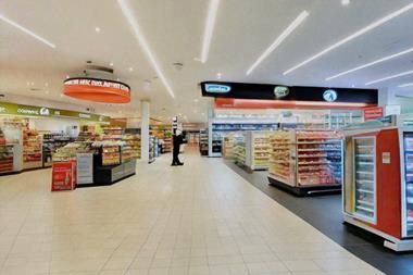 Generated image of a convenience retail shopping centre