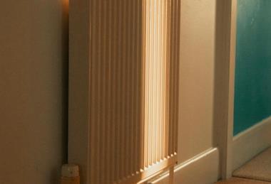 A wall-mounted radiator